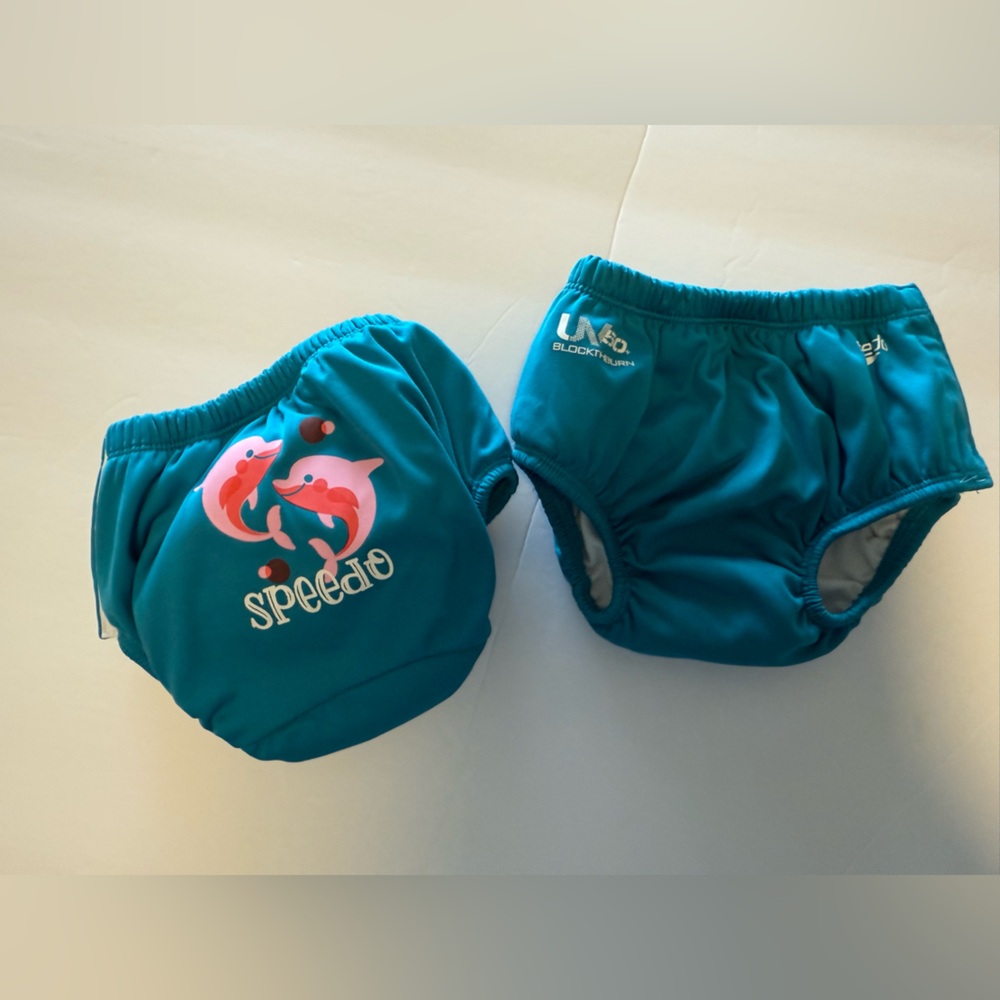 Speedo UV Swim Diaper With Snaps
 Teal - Bundle of 2 size M